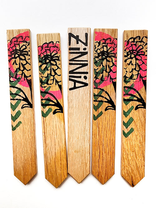 "Zinnia" Plant Label